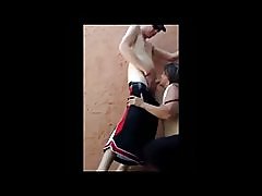 Natáčanie výstrek prostitútka v uličke