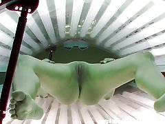 Úžasné horúcej teen v Solárium